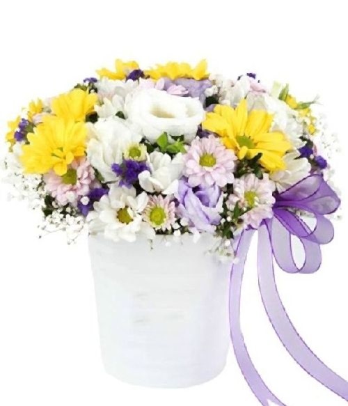 seramikte kır çiçeği